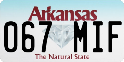 AR license plate 067MIF
