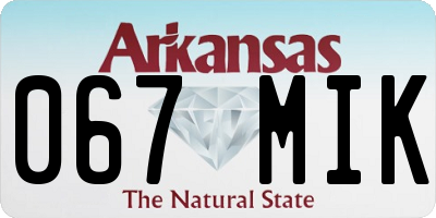 AR license plate 067MIK