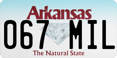 AR license plate 067MIL