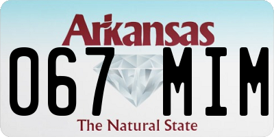 AR license plate 067MIM