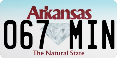 AR license plate 067MIN