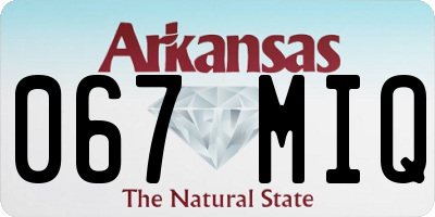 AR license plate 067MIQ