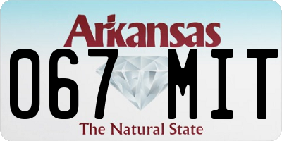 AR license plate 067MIT