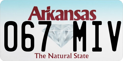 AR license plate 067MIV