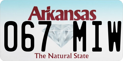 AR license plate 067MIW