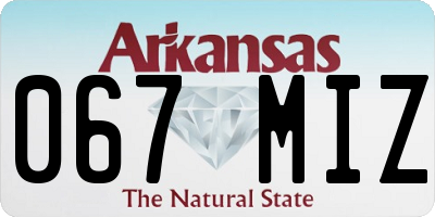 AR license plate 067MIZ