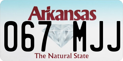 AR license plate 067MJJ