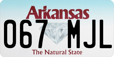 AR license plate 067MJL