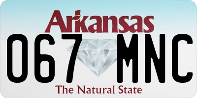 AR license plate 067MNC