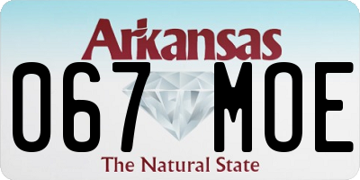 AR license plate 067MOE