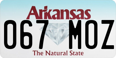 AR license plate 067MOZ