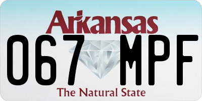 AR license plate 067MPF