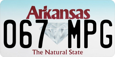 AR license plate 067MPG