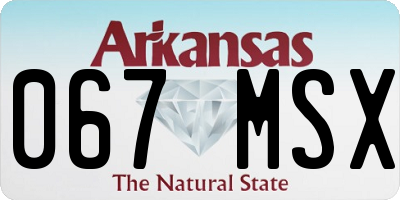 AR license plate 067MSX