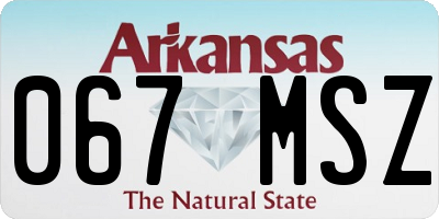 AR license plate 067MSZ