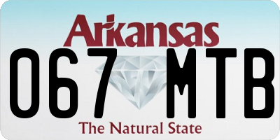 AR license plate 067MTB
