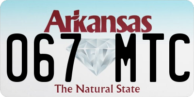 AR license plate 067MTC