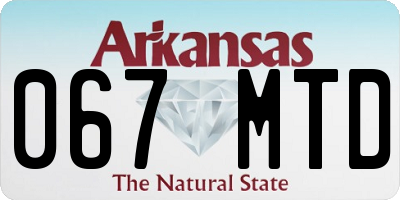AR license plate 067MTD