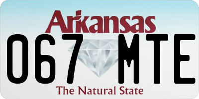 AR license plate 067MTE