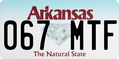 AR license plate 067MTF