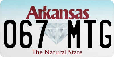 AR license plate 067MTG
