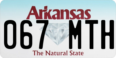 AR license plate 067MTH