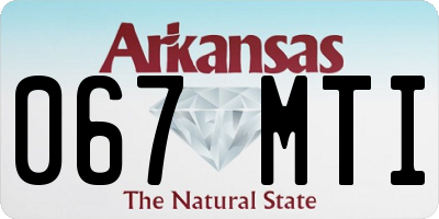 AR license plate 067MTI