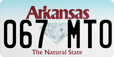 AR license plate 067MTO