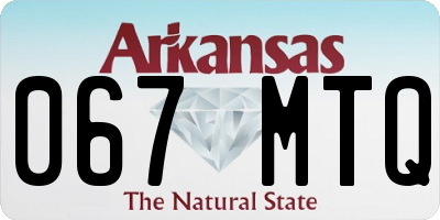 AR license plate 067MTQ