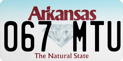 AR license plate 067MTU