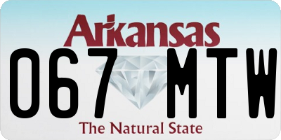 AR license plate 067MTW