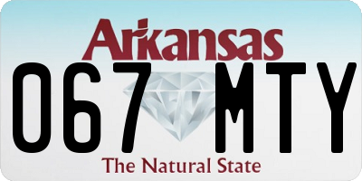 AR license plate 067MTY