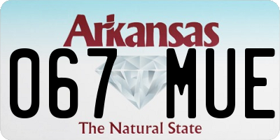 AR license plate 067MUE