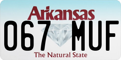 AR license plate 067MUF