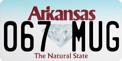 AR license plate 067MUG