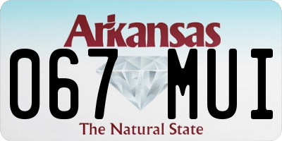 AR license plate 067MUI