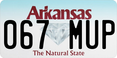 AR license plate 067MUP
