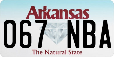 AR license plate 067NBA