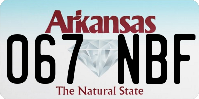AR license plate 067NBF