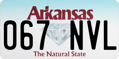 AR license plate 067NVL