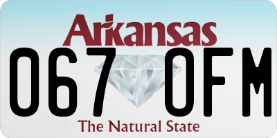 AR license plate 067OFM