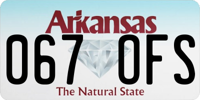 AR license plate 067OFS