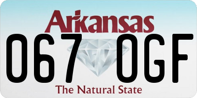 AR license plate 067OGF
