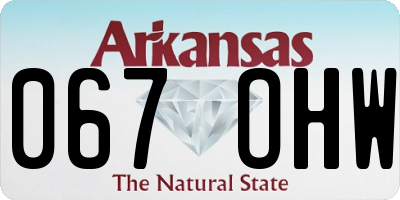 AR license plate 067OHW