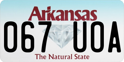 AR license plate 067UOA