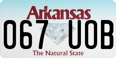AR license plate 067UOB
