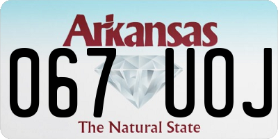 AR license plate 067UOJ