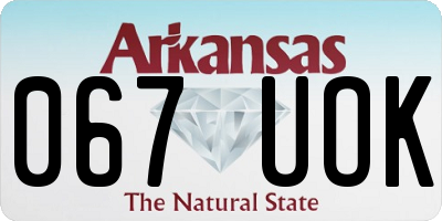 AR license plate 067UOK