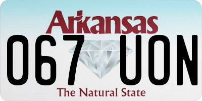 AR license plate 067UON