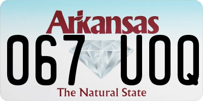 AR license plate 067UOQ